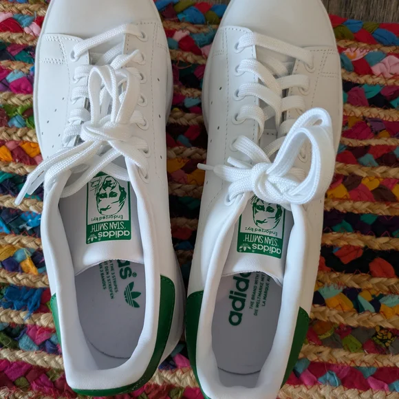 Adidas Stan Smith Men's White Sneakers (Men's 8) - Picture 3 of 4